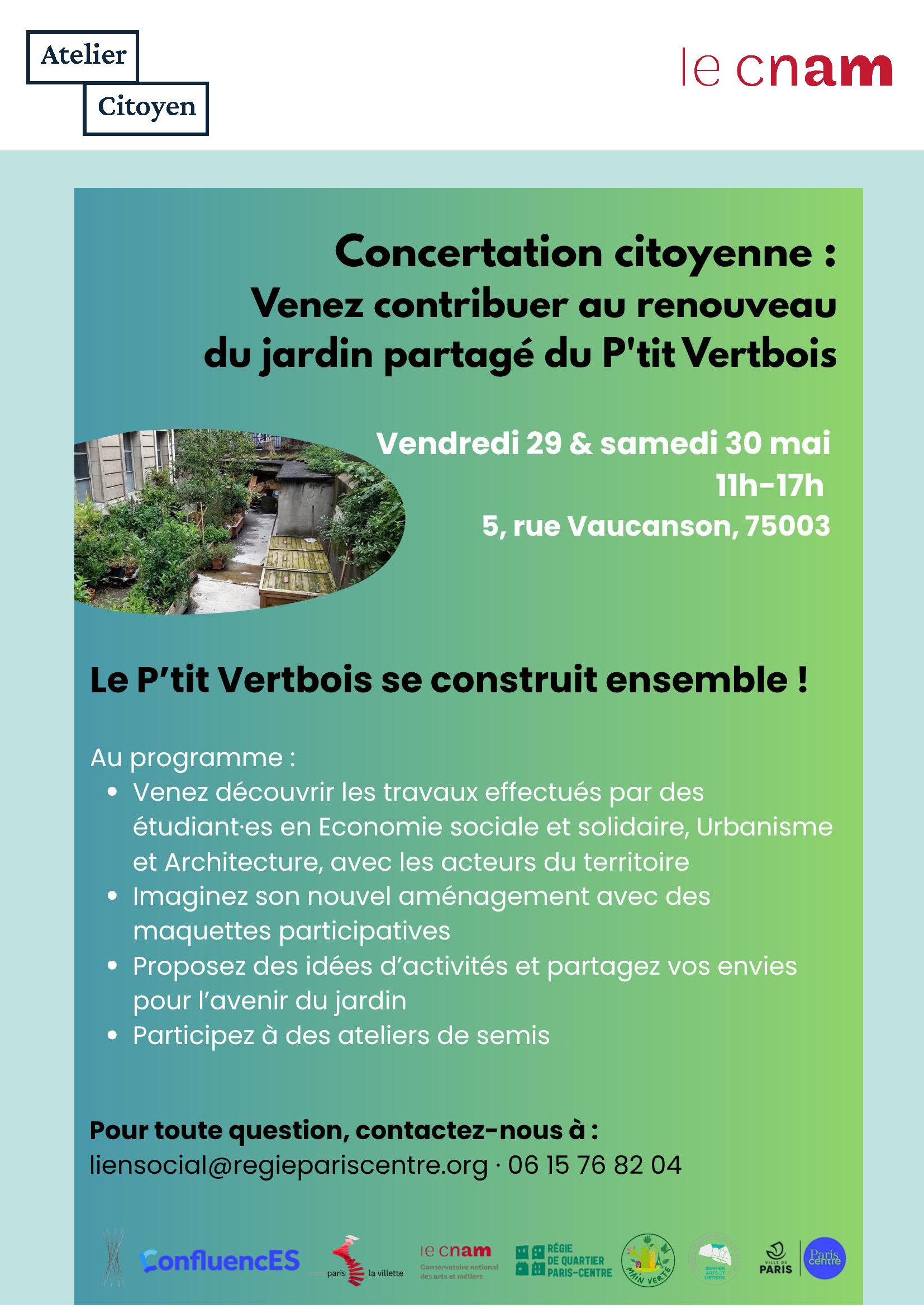 Atelier du jardin du p'tit Verbois