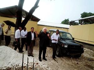 Faculté des sciences de l'université d'Etat de Haïti. Visite des locaux endommagés par le séisme, organisée après la cérémonie d 
